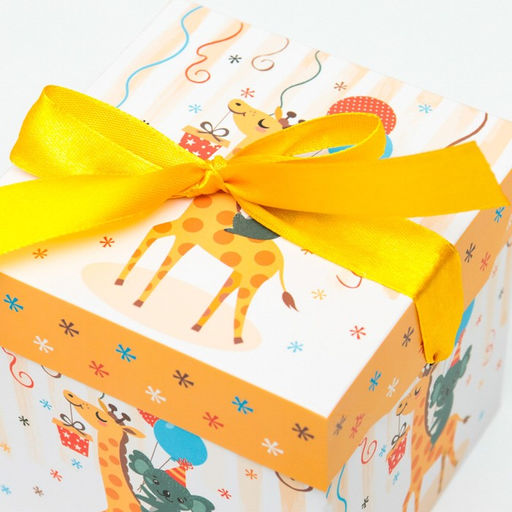 Цена за 12 шт. Коробка Самосборная Детская Жираф 10х10х10 см - Simaland фото 3