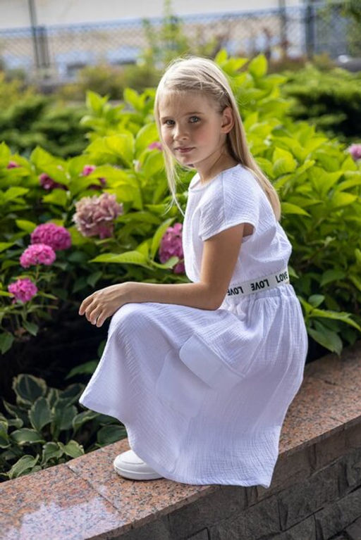 Юбка из муслина дев. О56378 - Карамелли фото 12