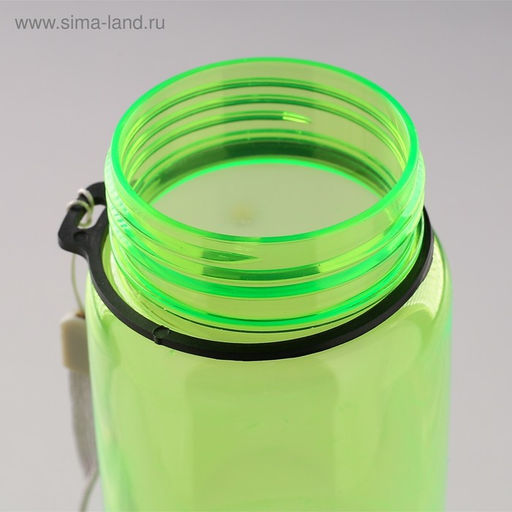 Бутылка для воды спортивная, 650 мл, 23×7 см, зеленая