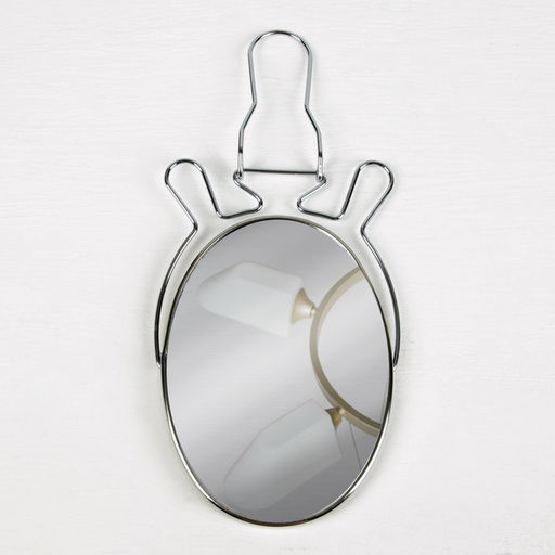 Зеркало настольное, с увеличением х2, настенное, двустороннее, 14×20 см, (11.5×15.5 см), металлическое