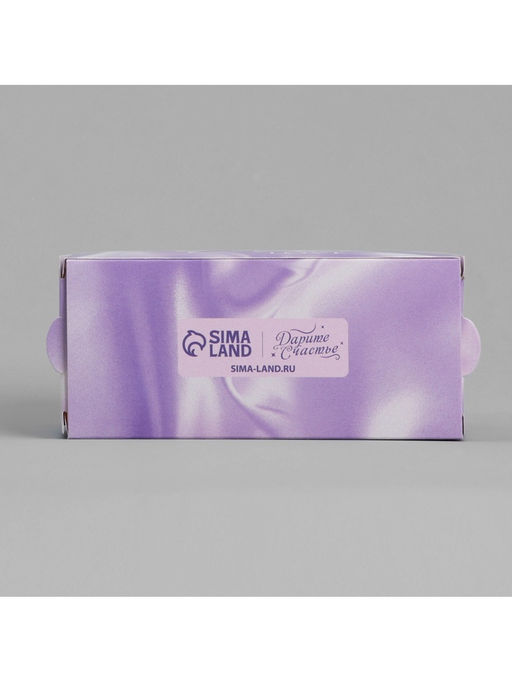 Цена за 5 шт. Коробка для макарун, кондитерская упаковка «Шёлк», 12×5.5×5.5 см