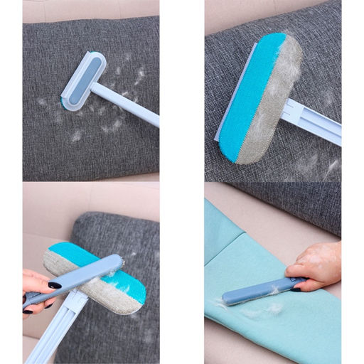 Щётка для окон Raccoon, длина 44 см, велюровая насадка 18.2×6.5 см, щётка для одежды 18.2×2 см, пластиковая щётка 2×14.5 см, силиконовый сгон 18.2 см