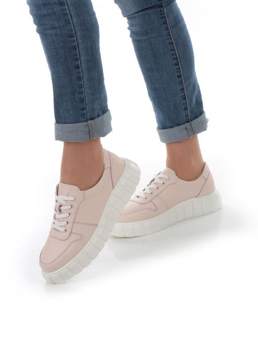 05-PDA96-2 LT. PINK Кроссовки женские (натуральная кожа)