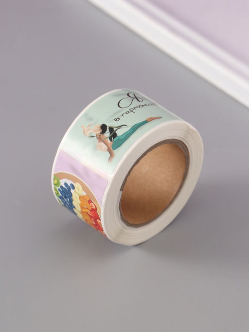 Цена за 2 шт. Наклейка бумага Эстетика, 3?5 см, 200 шт. в рулоне