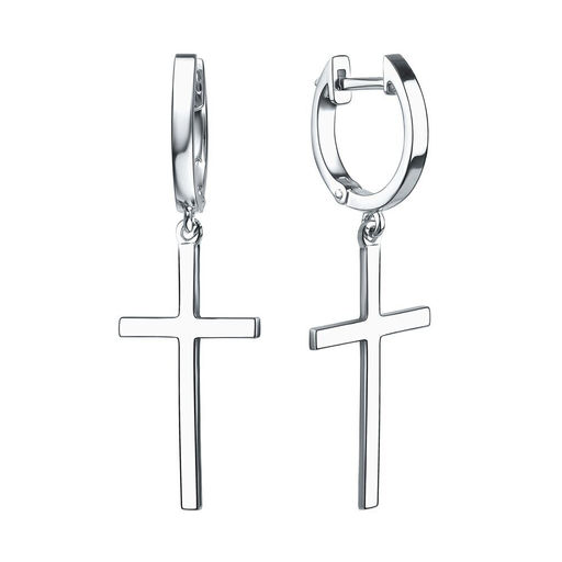 Серьги из серебра без вставки, Л-12470