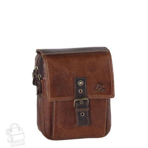 Сумка мужская кожаная 3010TR d.brown Tough Ruder  в Новосибирске