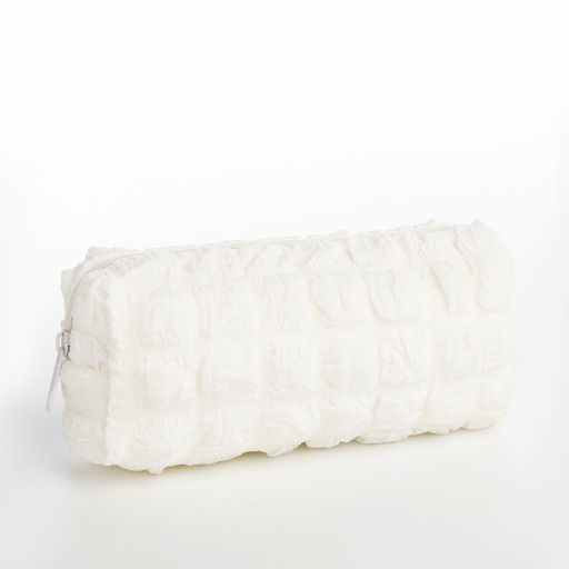 Косметичка на молнии женская, с подкладом, молочная - Simaland фото 2