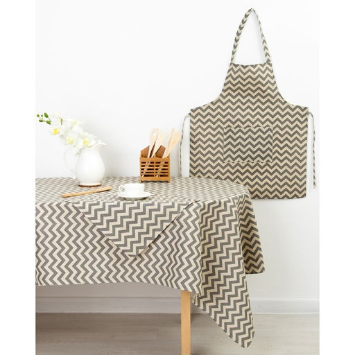 Набор декоративных салфеток Доляна 40х40см 4шт, Зигзаг серый, 100% пэ  фото 4