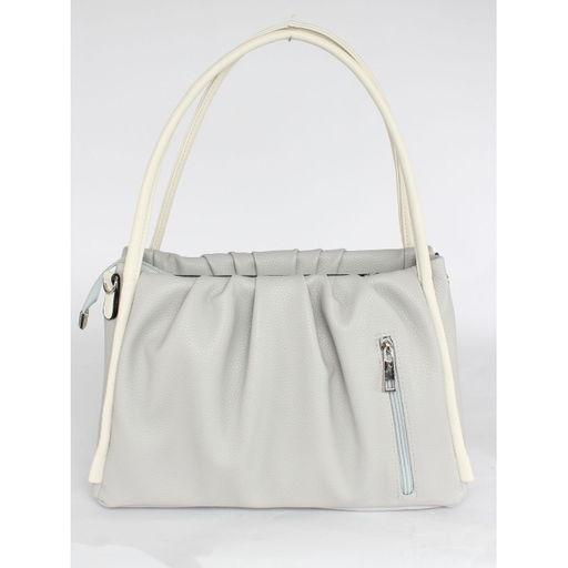 Сумка женская искусственная кожа ADEL-309, 1 отд/плеч рем, серый/беж св флотер 259820 - Adelia фото 2