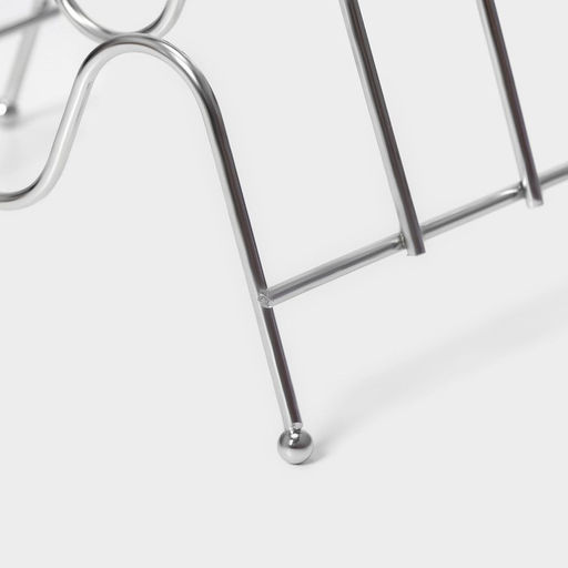 Подставка для крышек Доляна, 3 секции, 21×14×14 см, хром