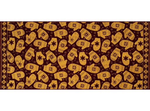 6с102.411ж1 Варежки (бордо2) Полотенце махровое 67х150см