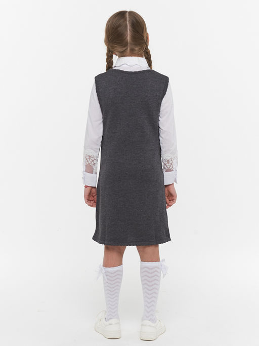 Сарафан для девочек 7068. 5006 серый