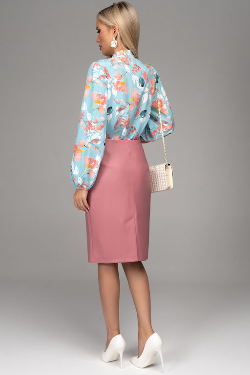 Юбка Лима (экокожа/розовый) - Эльза фото 28