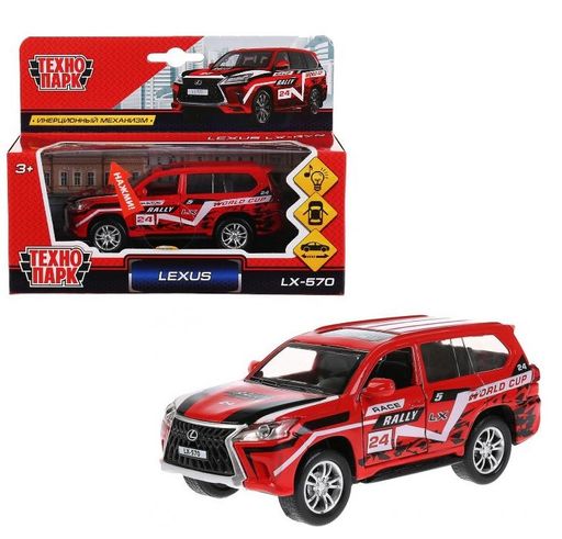 . Модель "Lexus LX-570" Спорт арт.LX570-S-SL 12см свет-звук открыв. двери, инерц.