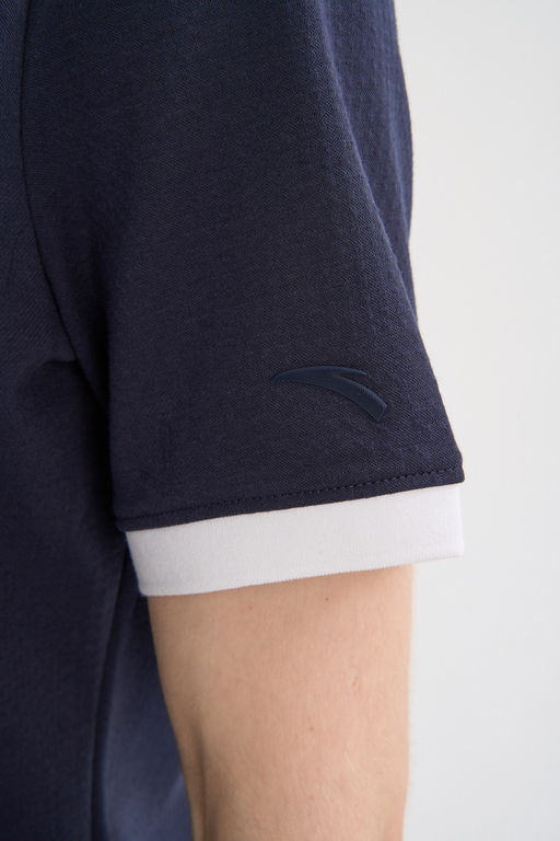 Поло Синий ANTA ICONIC SS Polo  фото 8
