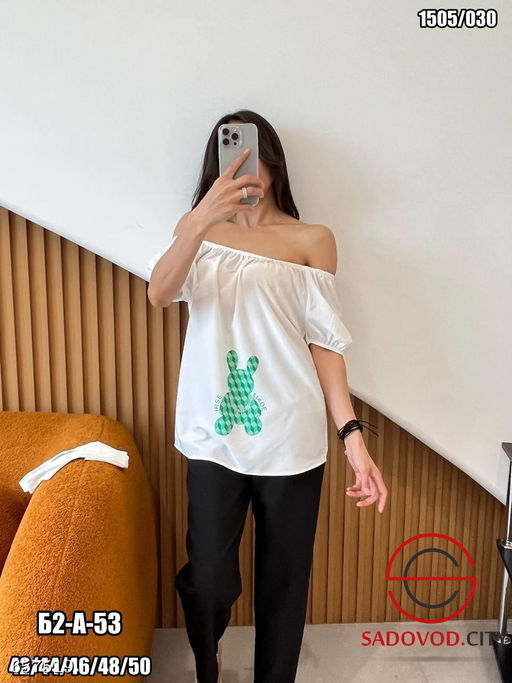 Женская летняя блузка с открытыми плечами - Bruno фото 3