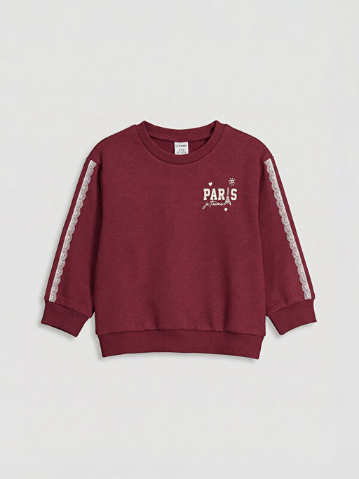 Paris Bask?l? K?z ?ocuk Sweatshirt ve Pantolon