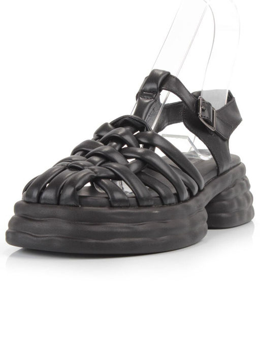 08-PEAG48-1 BLACK Босоножки женские (натуральная кожа) - Фабричный китай фото 6