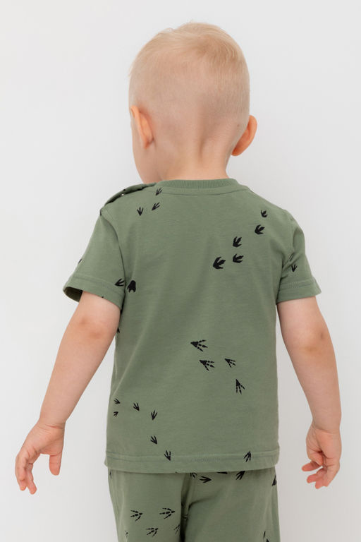 Crockid _ КР 302699/папоротник,следы динозавра к538 фуфайка (футболка) д/мал яс  фото 5