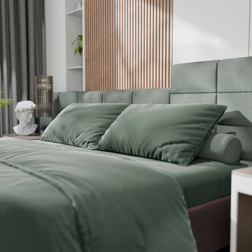 Постельное бельё Этель 2сп Tencel 180*210см, 220*245см, 50*70см-2шт, цвет оливковый  фото 2