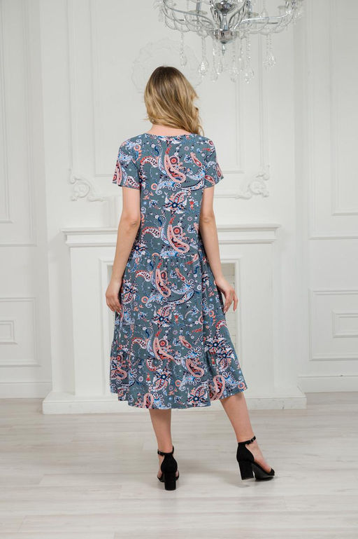 Платье женское из кулирки Кармелита огурцы на зеленом - Амадэль фото 11