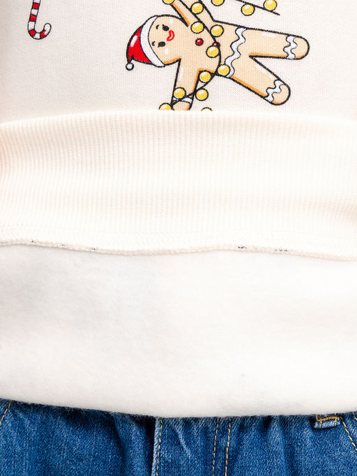 Джемпер для девочек молочный с печеньем - Mark formelle фото 8