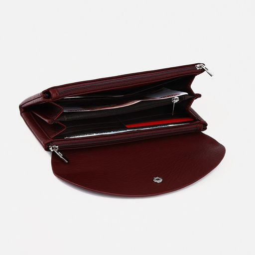 Кошелёк на кнопке, цвет бордовый - Simaland фото 3