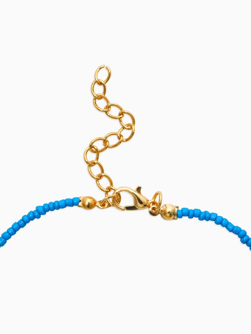 Чокер "Морской мир" жемчуг барочный, цвет голубо-белый в золоте