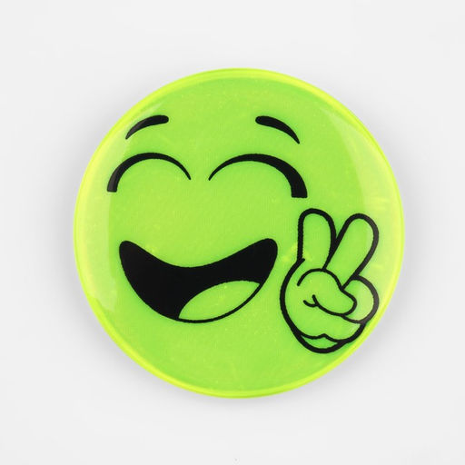 Цена за 5 шт. Светоотражающий значок «Всем мир», d=5.8 см, жёлтый