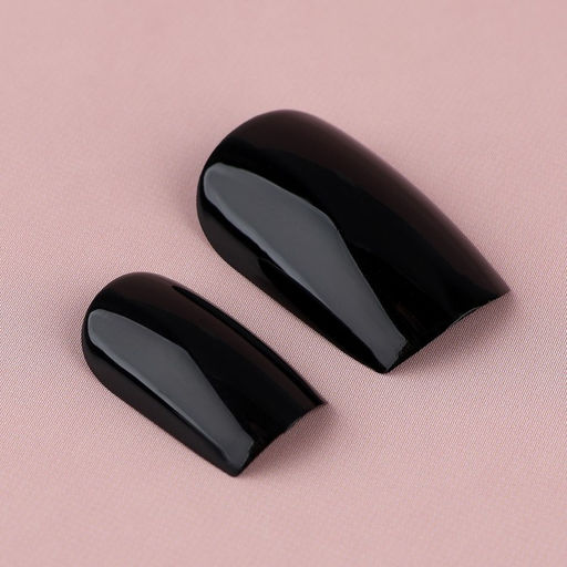 Накладные ногти Однотонный чёрный, 24 шт., клеевые пластины, форма квадрат, глянцевые, чёрные - Beauty fox фото 5