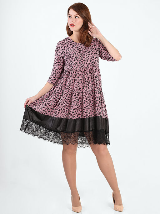 Нарядное летнее платье для полных - Almond фото 3