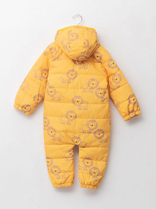 Kap??onlu Uzun Kollu Bask?l? Erkek Bebek Fermuarl? Astronot Mont - Waikiki фото 2