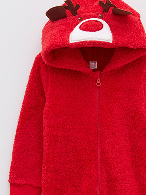 Kap??onlu Y?lba?? Temal? Uzun Kollu Pel?? K?z ?ocuk Uyku Tulumu - Waikiki фото 3