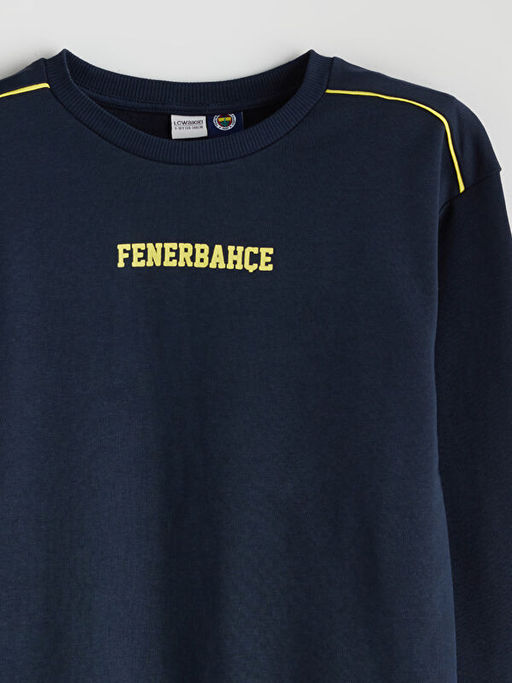 Bisiklet Yaka Fenerbah?e Bask?l? Erkek ?ocuk Sweatshirt