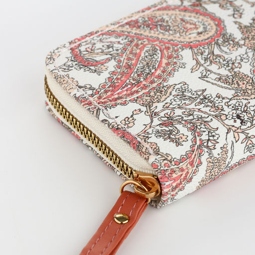 Кошелёк женский на молнии с ремешком, белый