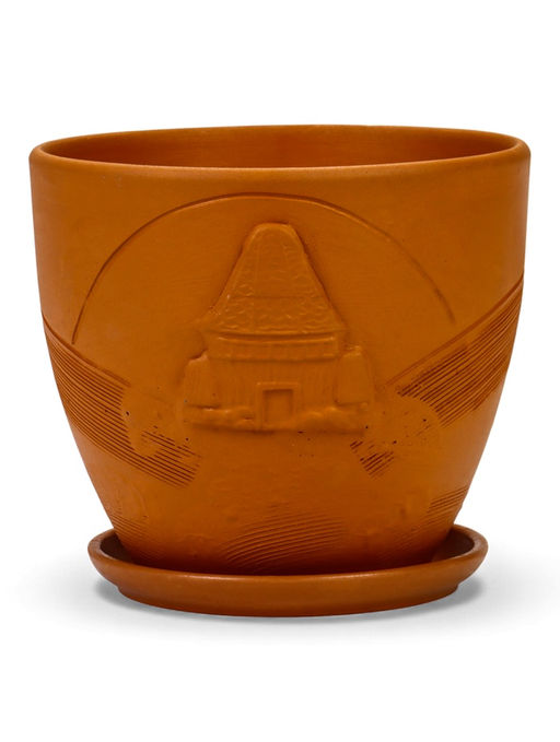 Горшок цветочный с поддоном 2,5 л, d18/h16 см терракот керамика, "Голландия" (М)