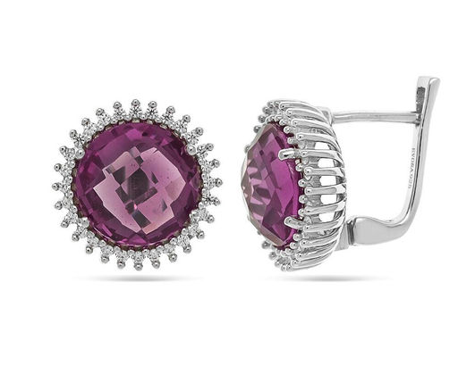 Серьги из серебра синт.александрит, Кадрия