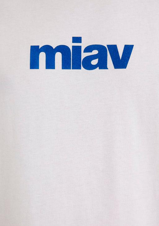 Miav Bask?l? Beyaz Ti??rt - Mavi фото 7