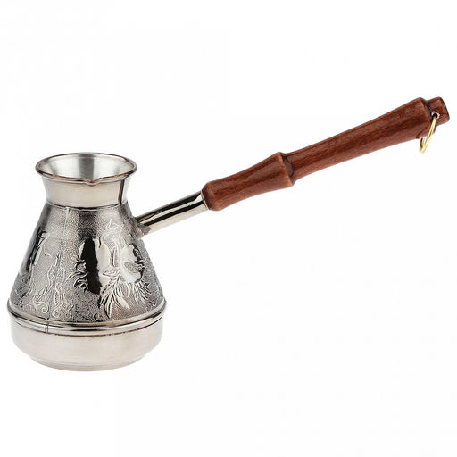 Турка медная 400мл "Гранат", д9см, h10,9см, s0,8мм, деревянная ручка (Россия)