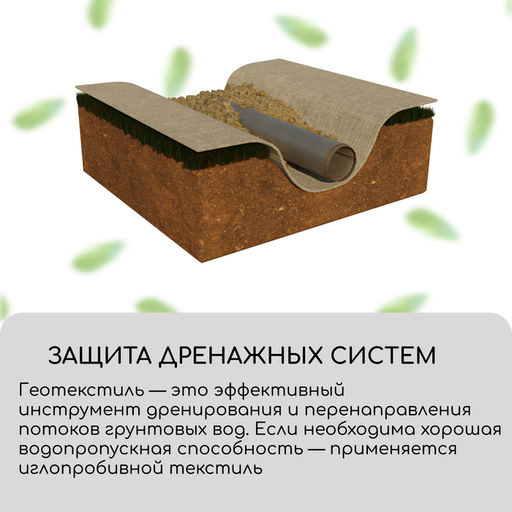 Геотекстиль иглопробивной, 10×1.5 м, плотность 200 г/м², с УФ-стабилизатором, чёрный, Greengo, Эконом 50%