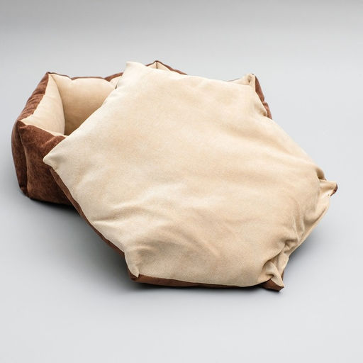 Лежанка шестиугольная, 52 х 50 х 15 см, микровельвет, микс - Пижон фото 4