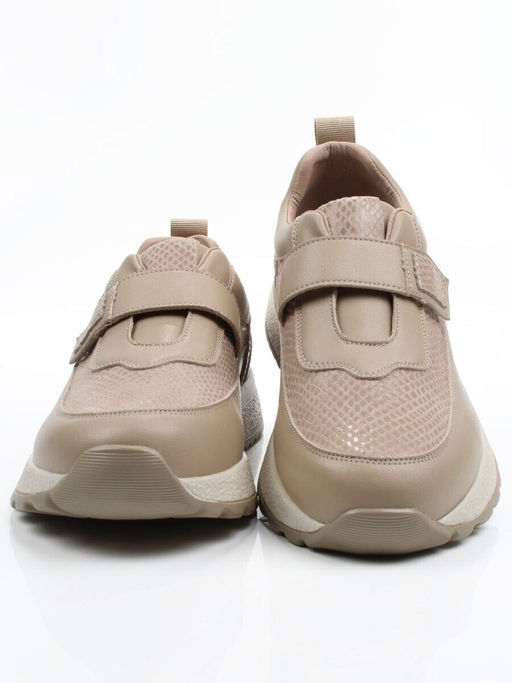 03-A238-6 BEIGE Кроссовки женские (натуральная кожа)