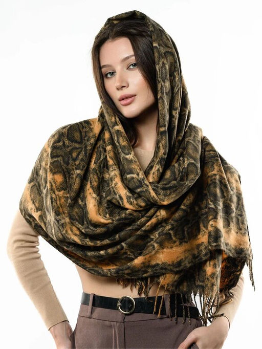 Яркий палантин с анималистичным принтом - Pretty mania фото 8