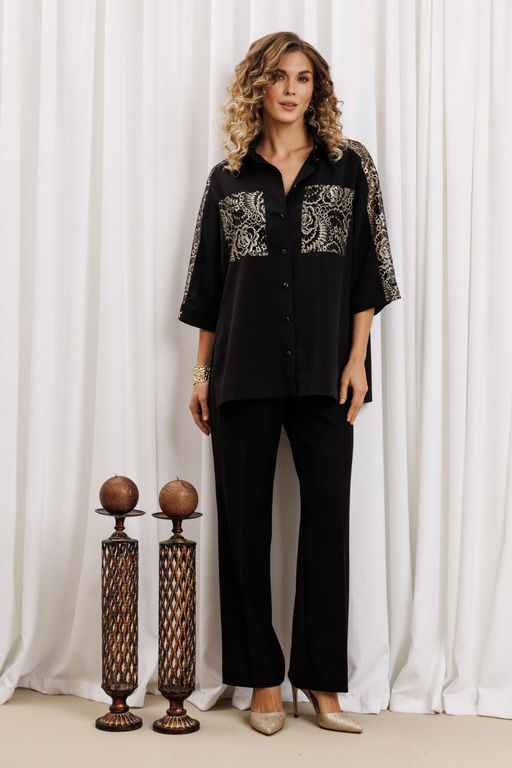 Костюм Gizart 5440 черный, золото