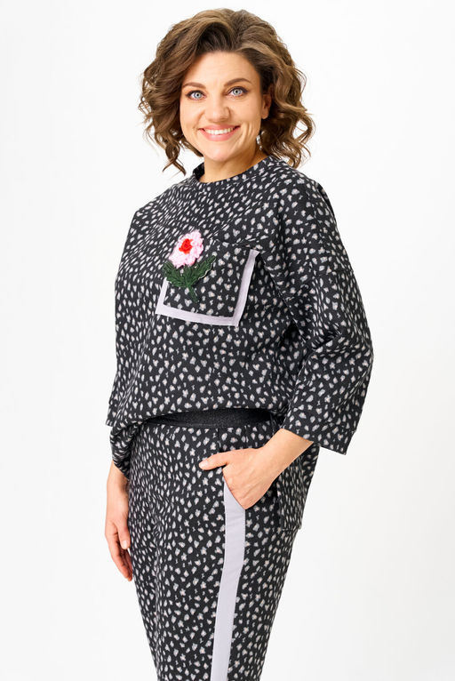 Костюм Michel Chic 1447 черный, лео  фото 5