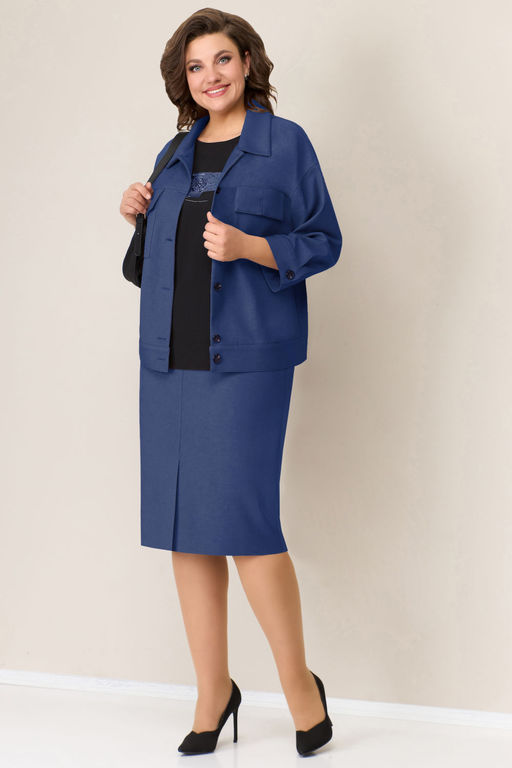 Костюм VOLNA 1309 синий джинсовый  фото 4