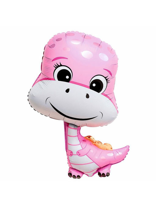 Воздушный шар фольгированный 15" «Динозаврик девочка», 5 шт.