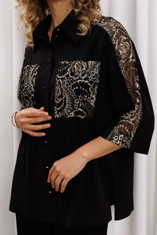 Блуза Gizart 15401 черный, золото