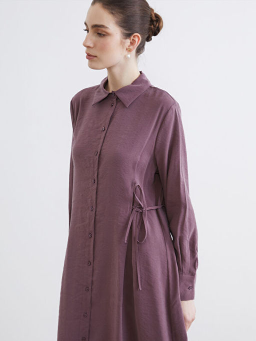 Beli Ba?lamal? Modal Kar???ml? G?mlek Elbise