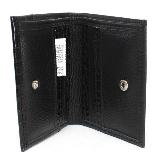 Портмоне женское Croco-ПР-915 натуральная кожа 1 отд, 9 карм, черный крок/черный флотер (200/40) 236514 фото 3